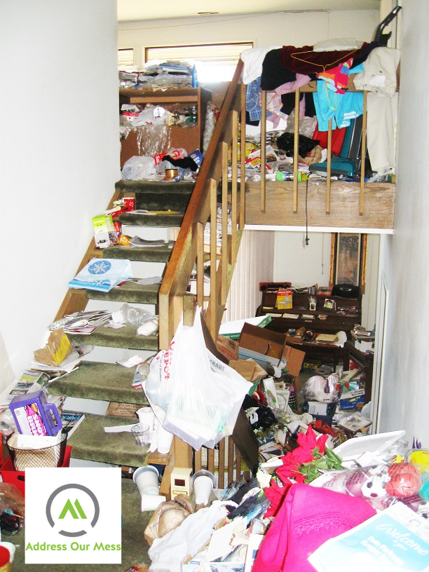 Hoarder Cluttered Staircase